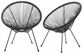 Lauko kėdžių rinkinys Homla Acapulco Fiesta 789151, juoda sp., 73 cm x 70 cm x 80 cm