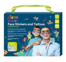 Rinkinys tatuiruotėms, su lipdukais Fancy Me Superheroes, įvairių spalvų