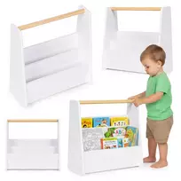 Montessori vaikiška knygų lentyna knygų organizatorius 3 lygiai balta ECOTOYS
