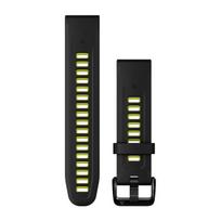 Garmin QuickFit 20 mm laikrodžio dirželiai / Silikonas / Juoda-Geltonai žalia
