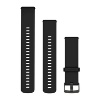 Garmin greitai atsegami dirželiai / 22 mm / Juoda su skalūno spalvos sagtimi