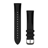 Garmin greitai atsegami dirželiai / 20 mm / Juoda oda / Šlifuoto skalūno spalvos sagtis (20 mm)