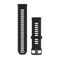 Garmin Forerunner laikrodžio dirželis / 22 mm / Juodas-permatomas baltojo akmens spalvos / Skalūno spalvos sagtis