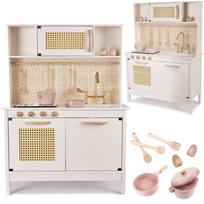 Medinė virtuvė vaikams MDF retro su „Boho“ aksesuarais