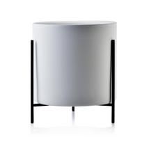 NEVA Puodas 12xh14,5cm baltas metalinis stovas