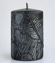 TIVANO žvakė didelis cilindras 7x17,5cm parafino juodos spalvos