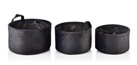 „Sara Black Set 3“ krepšeliai L30xh18cm, M27xh16cm, S24xh14cm