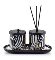 Kvapų difuzorius+žvakė 23x9xH9cm zebra