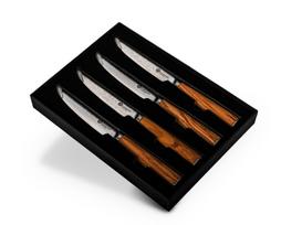 Damasko plieno peilių rinkinys kepsniams KAMAZAKI