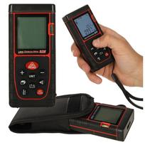 Lazerinis atstumo matuoklis, skaitmeninis vandeniui atsparus IP54 3mm/60m korpusas, maitinamas baterija