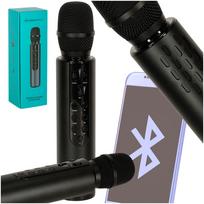 Bluetooth karaoke belaidis mikrofonas juodas