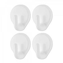 Kabliukai plast. 5*3.8cm oval. 4vnt lipnieji L-734