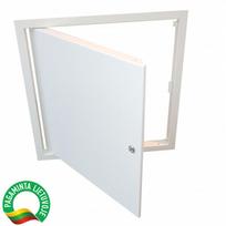 Revizinės durelės su spynele 250x250 baltos