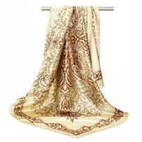 Aukštos kokybės prabangūs šilko šalikai galvos juosta Šalikai Kaklo Šalikas Moterims Grandinė Šilko Šalikas Moteriška dekoratyvinė skara 90*90cm（tudung-satin）