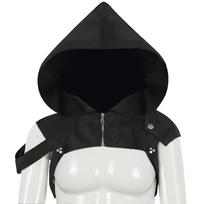 Steampunk Rock Warrior Shoulder Wrap Hat, With Adjustable Cufflinks, Cosplay Vampire Hooded Cloak, Mardi Gras Halloween