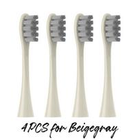 4 vnt. keičiamos šepetėlio galvutės, skirtos Oclean X PRO/Z1/F1/One/Air 2/SE Soft DuPont elektrinis dantų šepetėlis, supakuotas vakuume smėlis