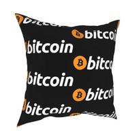 Bitcoin Crypto Cryptocurrency Btc Square Pillow Case Polyester Decorative Pillow Bitcoin Ethereum Blockchain Cushion Covers 30x30cm juoda