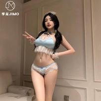 Sex underwear  mints  girl lace bow pure split swimsuit pure desire to hang neck 1111 average size