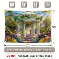 Pavasario rūmų miško sodo fonas Dekoracija Fonas Žiemos fono dekoracijos Fotostudijai Foto kabinai Kalėdiniai vakarėliai W100*L75cm