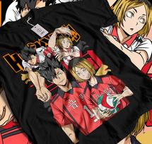 Haikyuu T-shirt Volleyball Kuroo Tetsurou Kozume Kenma Anime Shirt All Size  113 4XL