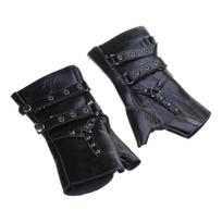 Steampunk Fingerless Gloves Cosplay Custume Medieval Vintage Boxing Gloves juoda