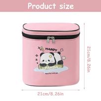Kids Bike Bag For Handlebars Bike Handlebar Front Bag Quick-Release Multi-Pocket Reflective Pouch For Child Girl Boy Scooter rožinė