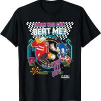 Sonic The Hedgehog Think You Can Beat Me Dr. Eggman Fight T-Shirt S įvairiaspalvis