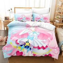 3D Anime Kawaii Girls Sora Harewataru Bedding Set Printed With Pillowcase Duvet Cover Soft Single Double Queen Super King Size EU Single(135*200cm)3pcs