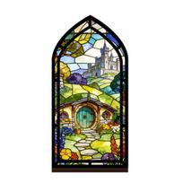 Gothic Book Nook Suncatcher Stained Glass Candle Holder Window Bookshelf Insert Diorama for Library Decor Bookish Gifts for Readers Book Lovers J