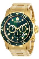INVICTA Pro Diver kvarcinis 48mm auksinis nerūdijančio plieno žalias 0075 vyriškas laikrodis žalia
