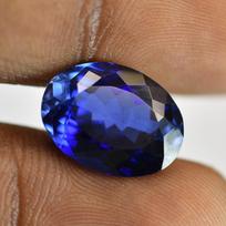 Sertifikuotas OVALO formos 8,80 ct natūralus mėlynas TANZANITAS laisvas brangakmenis vestuvėms 14.7 mm Approx. mėlyna