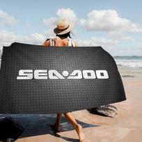 S-Sea D-Doo Seadoo Mikropluošto Spausduotas Paplūdimio Rankšluostis Kalnų Kopimas Joga Paplūdimys Plaukimas Bėgimas Sugeriantis Minkštas Rankšluostis W30*H60(CM) white