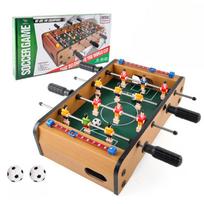 Kids Mini Wooden Indoor Football Table, Double Player Tabletop Pool Game Family Party Toy for Boys A
