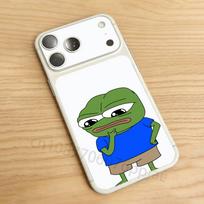 Funny P-Pepe Frog Sad For iPhone 17 Pro /Max Battry Back Cover with Camera Decal Skin Rear Protective Sticker Film iPhone17pro