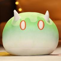 35-45cm Kawaii Genshin Impact Slime Game Plush Toy Stuffed Cartoon Geo Cryo Baby Sleeping Pillow Cute Gift Girl Kid Room Decor 35x20cm