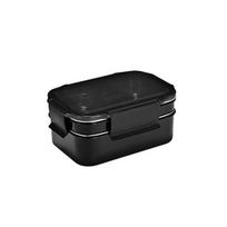304 Stainless Steel Double Layer Thermal Lunch Box Rectangular Leak-Proof Food Container Microwaveable Food Storage Box juoda