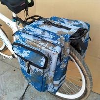Camo Rear Bicycle Rack Seat Saddle Bag  Cycling Bike Pannier Tail Pack Pouch mėlyna