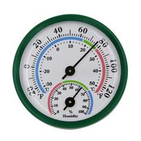2.28\  Thermometer Hygrometer Wall Hung Temperature Humidity Meter Gauge Indoor Outdoor Sauna Room Temperature Humidity Tester žalia