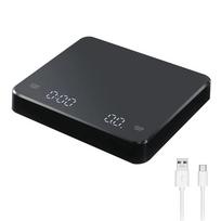 Skaitmeninės kavos svarstyklės su laikmačiu USB įkrovimu Didelio tikslumo elektroninės svarstyklės virtuvei, kavinei, jutiklinis ekranas