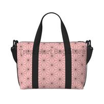 Anime Nezuko Travel Duffel Bags for Women Girls Workout Luggage Bag Portable Waterproof Casual Tote Bags Weekender Overnight Bag