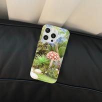 Graffiti Mushroom Landscape iPhone 15/14/16/17 Pro Max Case for Women iPhone 14 Pro