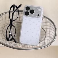 Blue & White Bow iPhone 15 Pro Max Case - Drop-Proof Cover 15 Pro balta kaspinė spalva