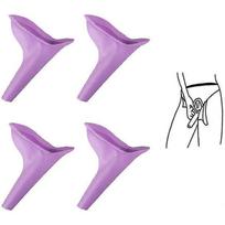 4pcs Female Urination Device, Female Urinal Silicone Funnel Urine Cups Portable Urinal For Women Standing Up To Pee Funnel Reusable Pee Funnel