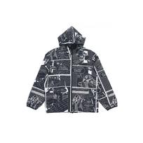Adidas Originals Trefoil R.Y.V. Pilnai margintas austas sportinis džemperis su gobtuvu vyrams viršutinis drabužis juodas GN3333 S
