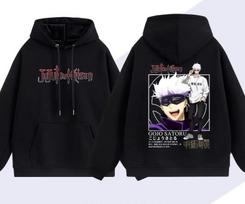 Jujutsu Kaisen Anime Hooded Gojo Satoru Printed Men Hoodies Comfortable Unisex Oversized Sweatshirt Harajuku Streetwear S