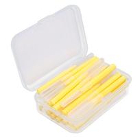 30pcs   Box Interdental Brush Tooth Cleaning Tool Orthodontic Dental Tool Teeth CleanerYellow geltona