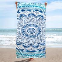 Super Absorbent Extra Large Mandala Microfiber Beach Towel, Quick-Dry for Travel Pool Surfing Yoga W30*H60(CM)