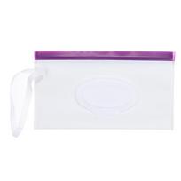 Refillable EVA Wet Wipes Bag Flip Cover Solid Color Tissue Box Wet Wipe Pouch Home violetinė