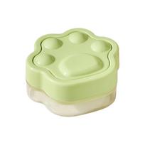 BPA Free Ice Making Mold Easy Demolding Pressing Ice Box Cute Cat Paw Ice Block Mold  Summer žalia