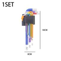 9pcs Colorful Allen Key Set L Wrenches Bike Hex Repair Tool Kit Dismantling Machinery Vehicle Bicycle Opening Repairing Wrench